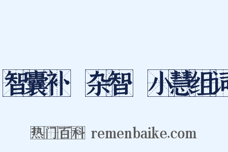 智囊补·杂智·小慧组词是什么意思的图片